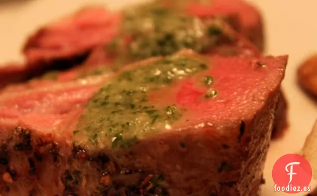 Costilla Sous Vide De Cordero Con Vinagreta De Menta Y chalota