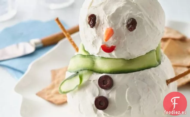 Bola de Queso de Muñeco de Nieve Hecha a Mano
