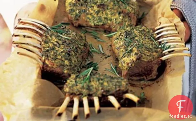 Costilla De Cordero con costra de Mostaza y Romero