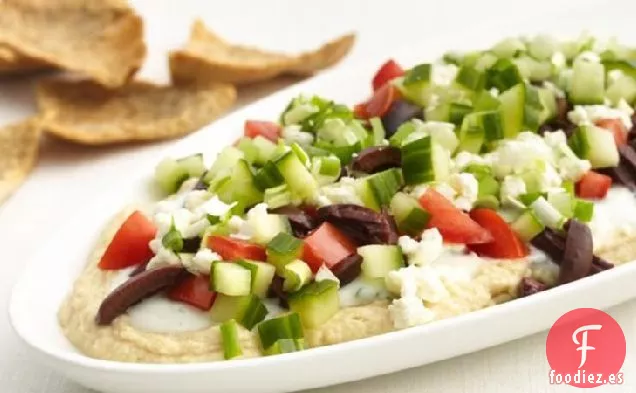 Salsa Griega en Capas Saludable