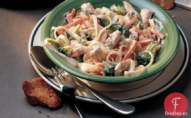 Pasta de Pollo Fácil Primavera