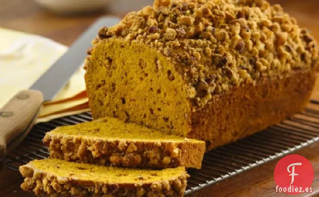 Pan de Calabaza con Cobertura de Streusel de Canela