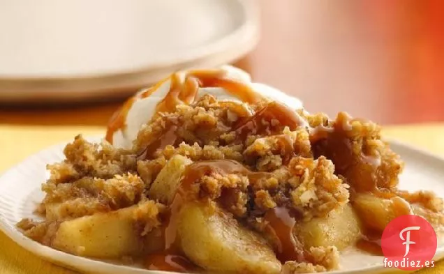 Crujiente de Manzana y Caramelo