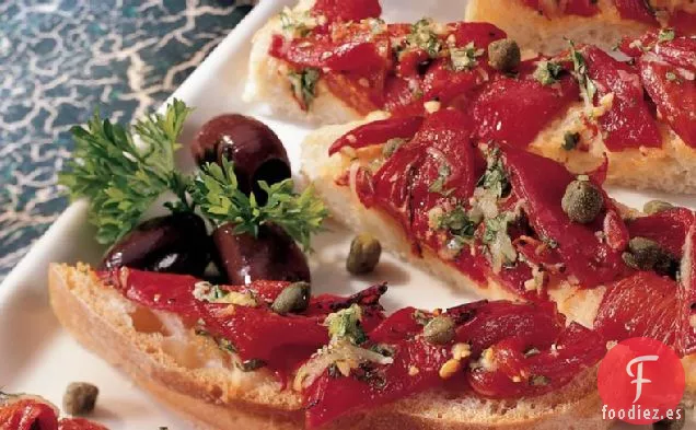 Bruschetta de Pimiento Rojo Asado