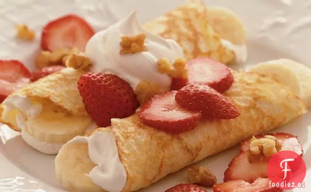 Crepes de Fresa y Plátano