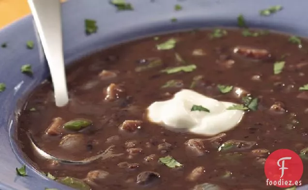 Sopa Rápida de Frijoles Negros