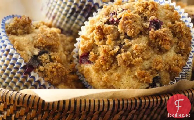 Muffins de Arándano y Streusel (Harina de Trigo Integral Blanca)