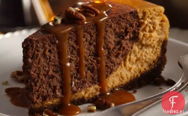 Tarta de Queso de Calabaza con Bourbon y Chocolate