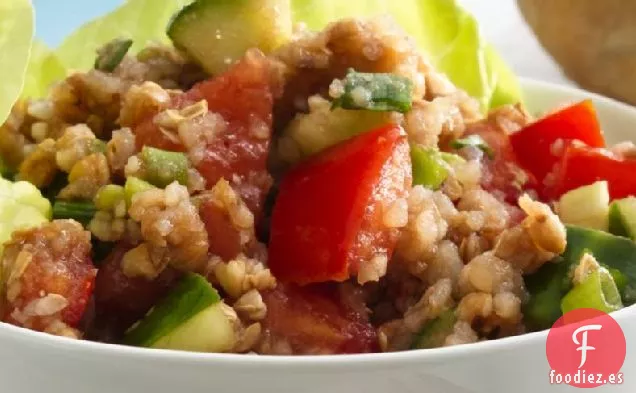 Verduras sin Gluten y Kasha con Vinagreta Balsámica