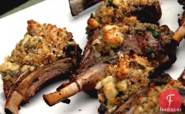 Chuletas de Cordero A La Parrilla con Costra de Gorgonzola
