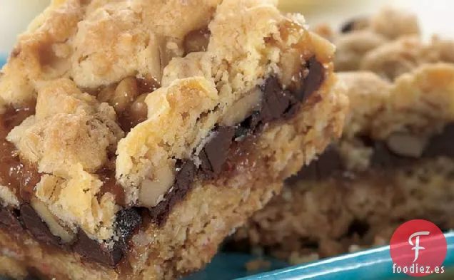 Barras de Avena con Chocolate y Caramelo