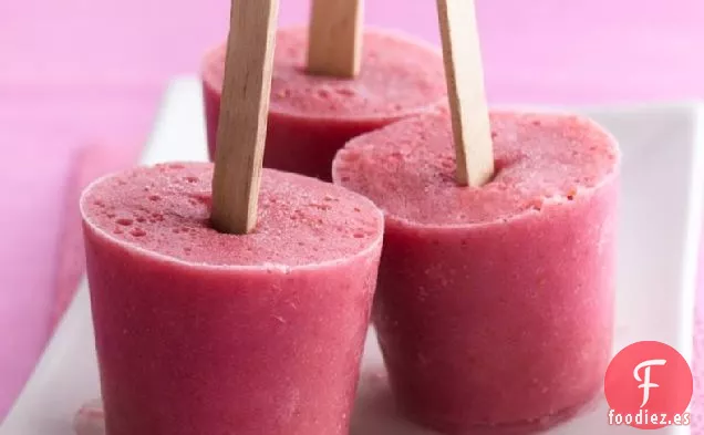 Pops de Fresa y Melocotón