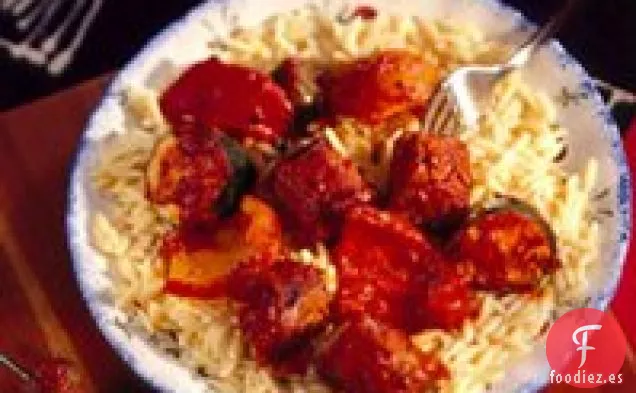 Brochetas de Salchicha Italiana a la Parrilla