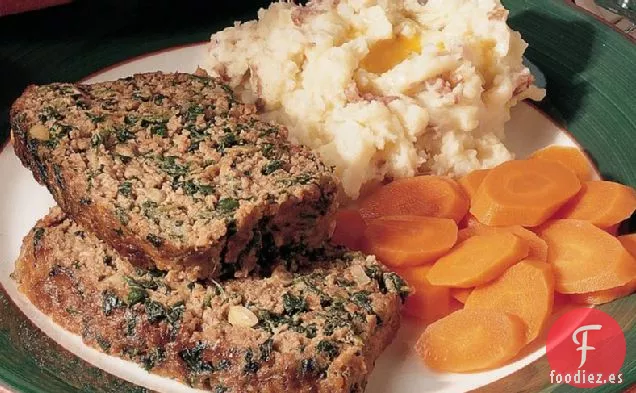 Pastel de Carne de Espinacas y Piñones