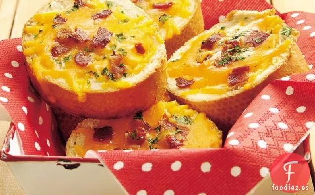 Pan de Tocino y Queso Cheddar a la Parrilla