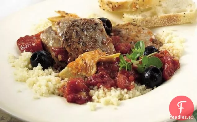 Estofado de Pollo Mediterráneo de Cocción Lenta
