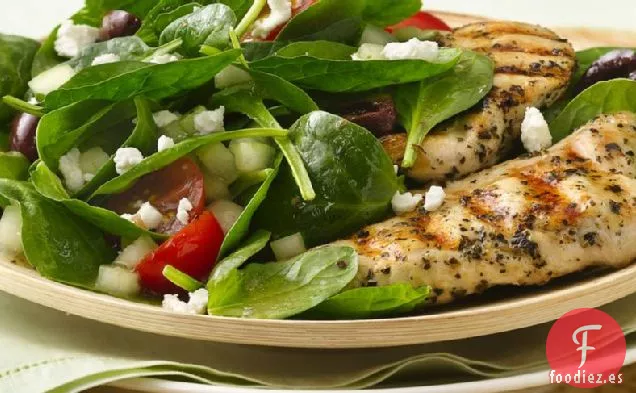 Ensalada de Pollo Griego a la Parrilla