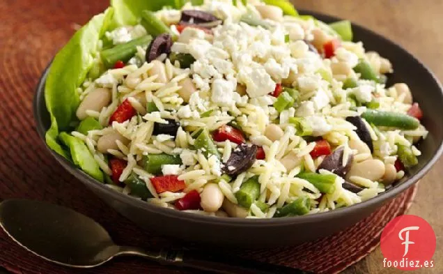 Ensalada de Orzo con Limón Y Dos Frijoles