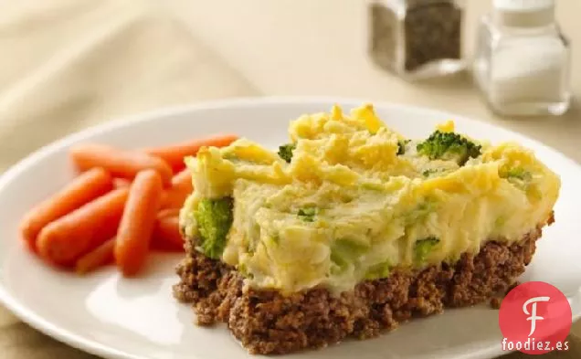 Cazuela de Pan de Carne Con Tapa de Patata