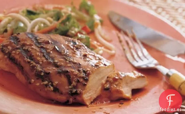 Pollo a la Parrilla con Sésamo y Jengibre