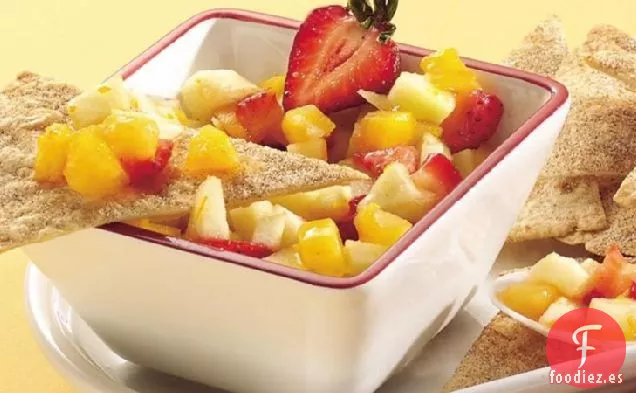 Salsa de Frutas Frescas con Patatas Fritas de Canela