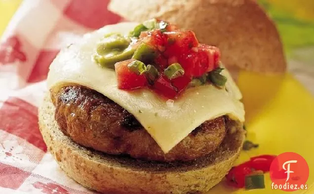 Hamburguesas de Pollo Mexicanas a la Parrilla - América Recetas