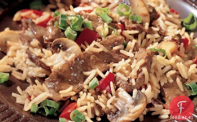 Pilaf de Ternera y Champiñones