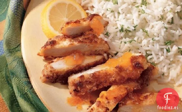 Pollo al limón y albaricoque (Cocinado para 2 personas)