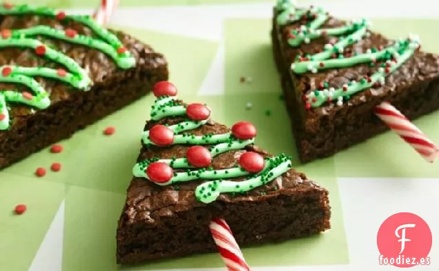 Brownies Tradicionales de Árbol Navideño