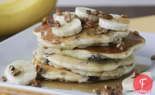 Tortitas de Plátano, Chocolate y Nueces