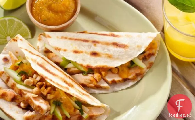 Tacos de Pollo al Curry de Coco