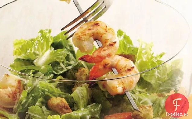 Ensalada César de Camarones a la Parrilla