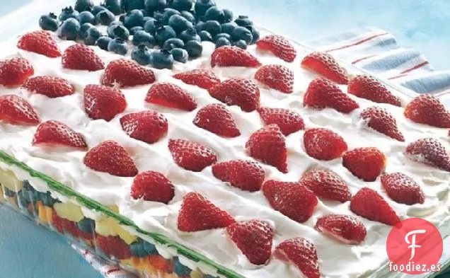 Ensalada de Bandera de Frutas en Capas