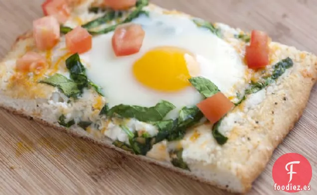 Pizza de Huevo y Espinacas
