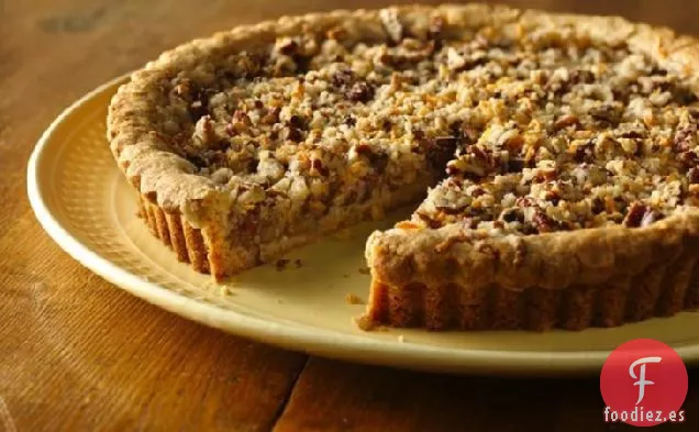 Tarta de Galletas con Queso y Especias de Manzana