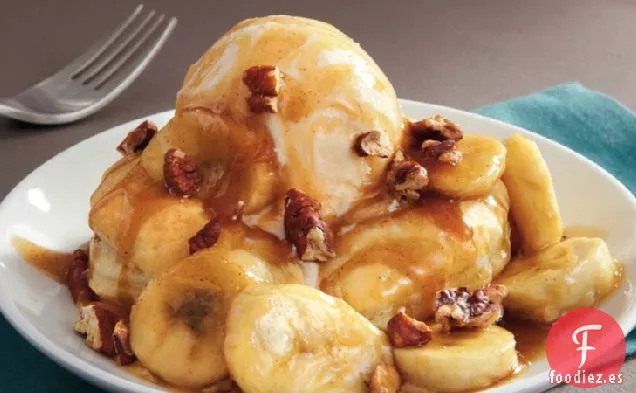 Pastelería de Helado de Plátano Foster