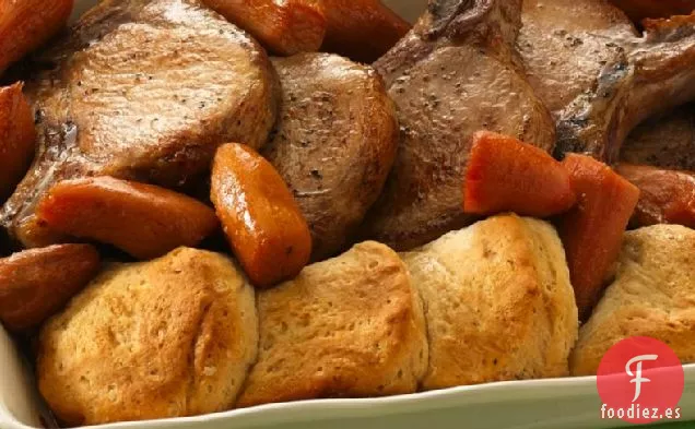 Cena de Chuletas de Cerdo de Arce