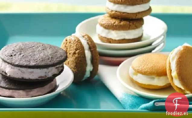 Sándwiches de Helado de Cereza y Chocolate