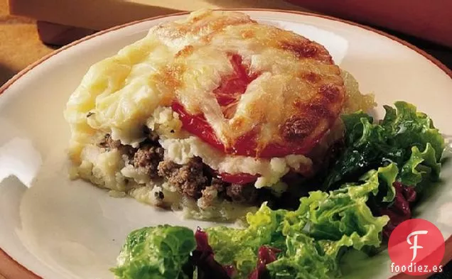 Plato Profundo de Hamburguesa Italiana sin Gluten