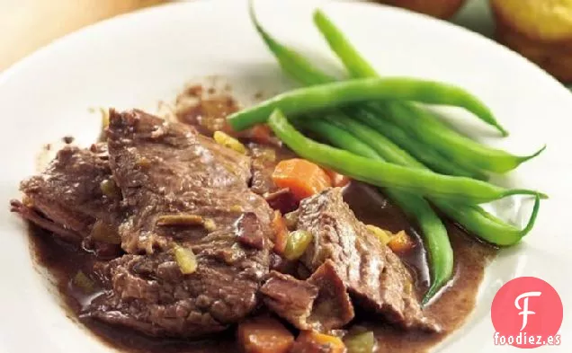 Carne Asada de Cocción Lenta con Salsa de Tocino y Chile