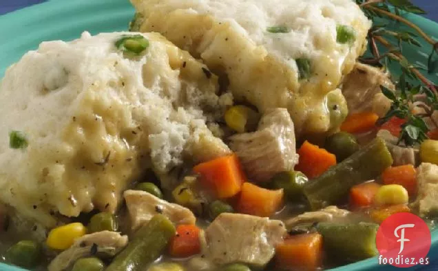 Estofado de Pollo salado y Albóndigas (Cocinando para 2)