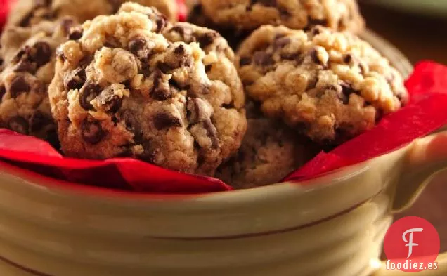 Galletas de Mantequilla con Chispas de Chocolate y Avena
