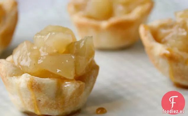 Mini Bocados de Pastel de Manzana Con Caramelo