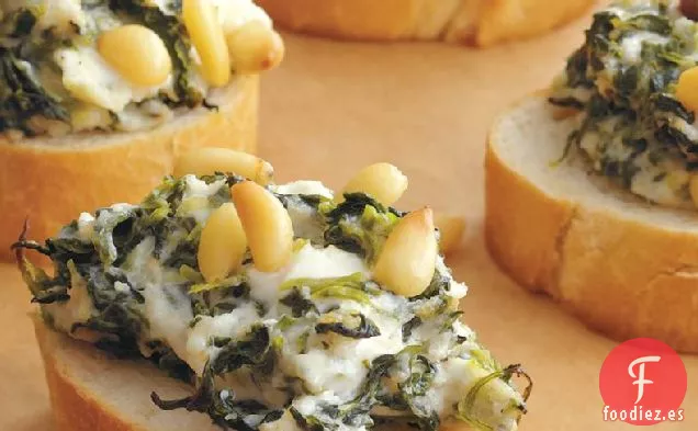 Crostini de Espinacas y Parmesano