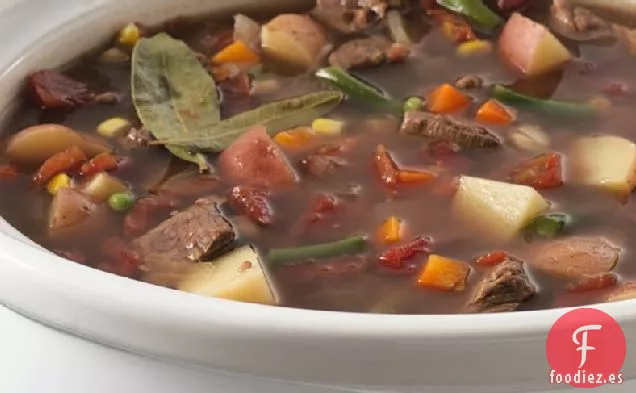 Sopa de Ternera Vegetal de Cocción Lenta