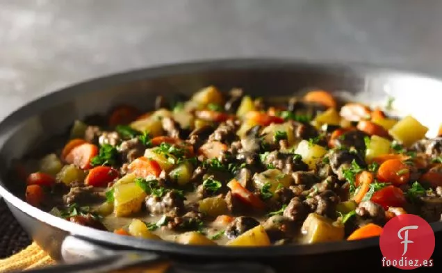 Estofado de Carne Molida en Sartén