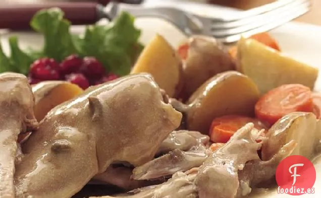 Cena de Pavo Cocido a Fuego Lento