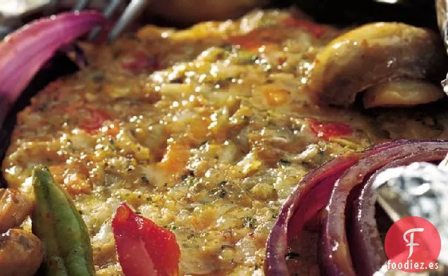 Paquetes de Papel de Aluminio para Hamburguesas Vegetarianas a La Parrilla