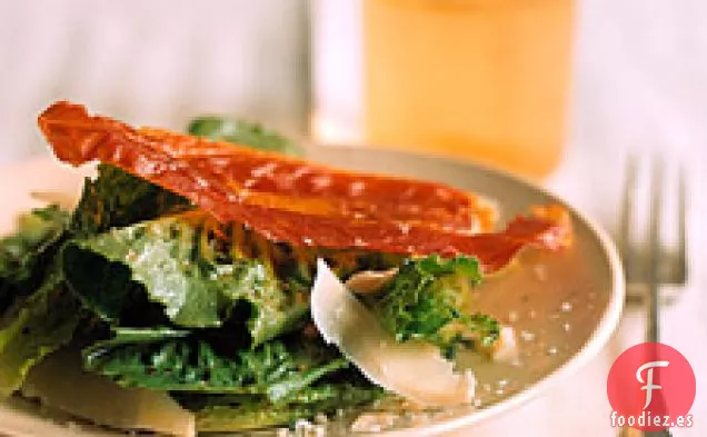 Ensalada Romana Con Patatas Fritas De Jamón