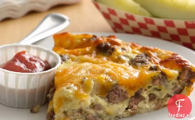 Pastel de Hamburguesa con Queso Increíblemente Fácil